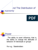 Power and The Distribution of Authority