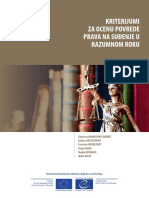 Kriterijumi Za Ocenu Povrede Prava Na Sudjenje U Razumnom Roku PDF