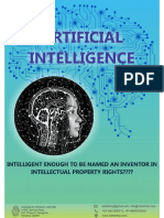 Artificial Intelligence: IS It Intelligent Enough To Be Named Inventor/Applicant