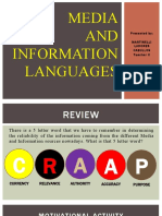 Media and Information Languages