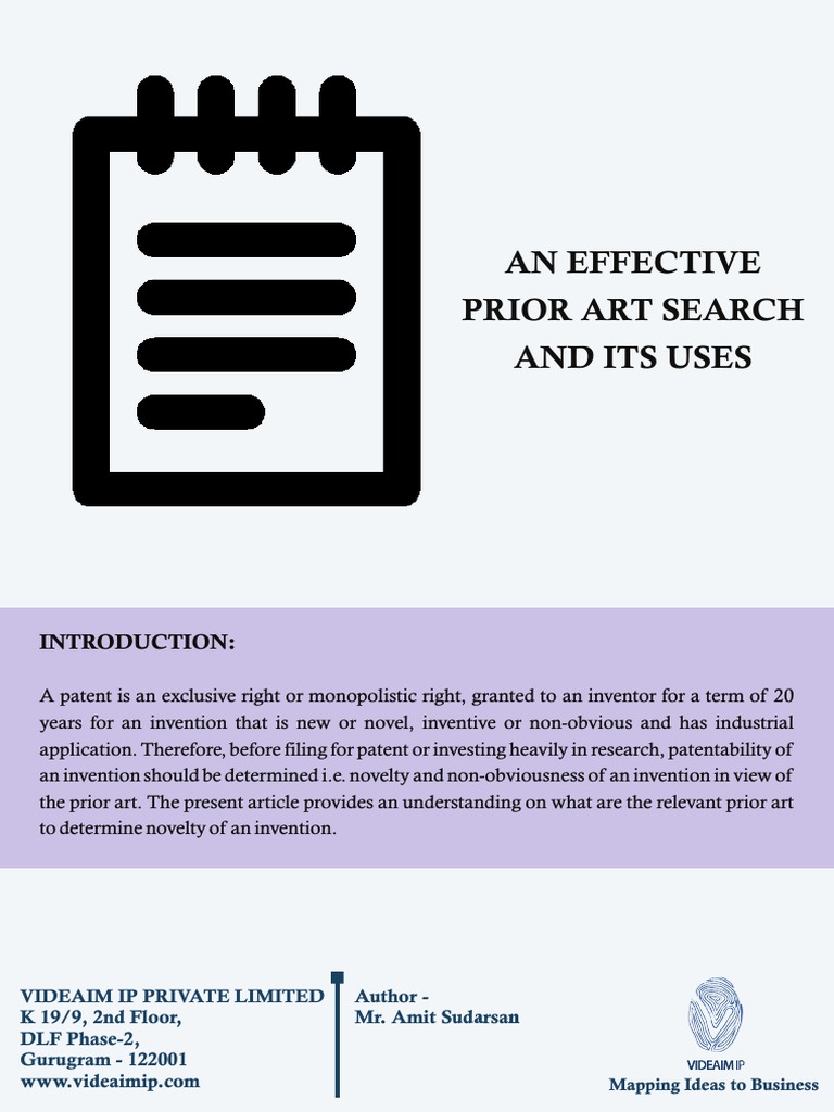Effective Prior Art Search Strategies | PDF | Prior Art | Novelty (Patent)