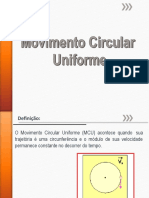 Movimento Circular Uniforme: conceitos e exemplos