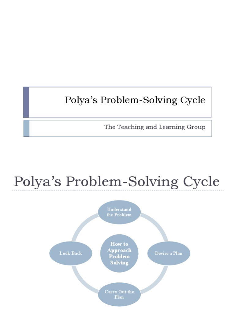 Polya's Problem-Solving Cycle Explained | PDF | Epistemology | Learning