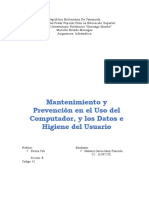 Trabajo de Informatica (Mantenimiento y Prevencion Uso Del Computador)