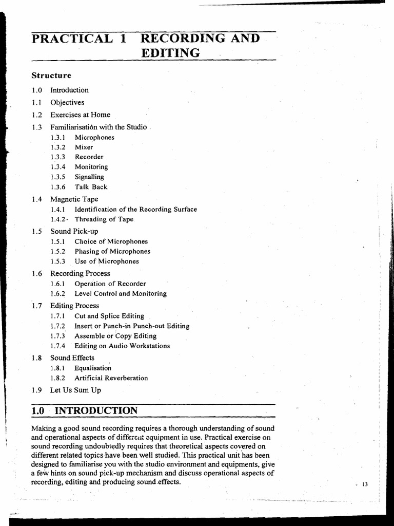 Sound Recording and Editing Guide | PDF | Equalization (Audio) | Microphone