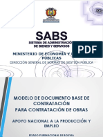 Modelo de Docuemento Base de Contratacion para Contratacion de Obras - Sabs PDF
