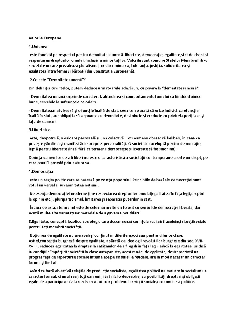 Valori Europene  PDF
