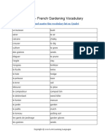 French Gardening Vocabulary