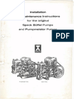 Installation and maintenance instructions for Speck Buffel and Pumpmeister pumps