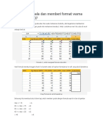 Membuat Formula Dan Memberi Format Warna Pada Excel