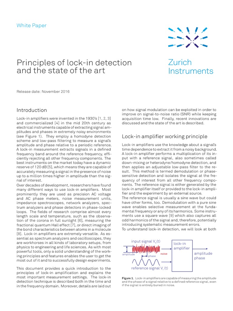 Zurich Principles of Lockin Detection | PDF | Frequency Modulation ...