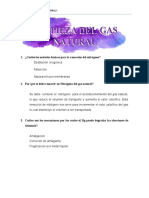 Cuestionario LIMPIEZA DEL GAS NATURAL