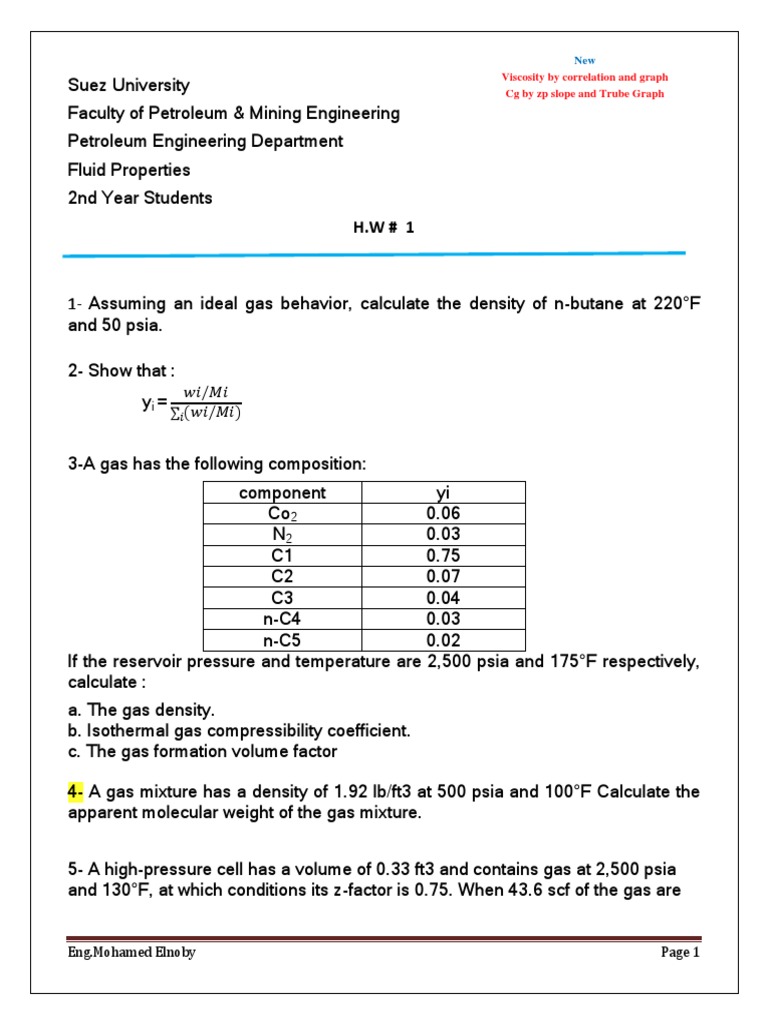 Hw 1 Gases Density
