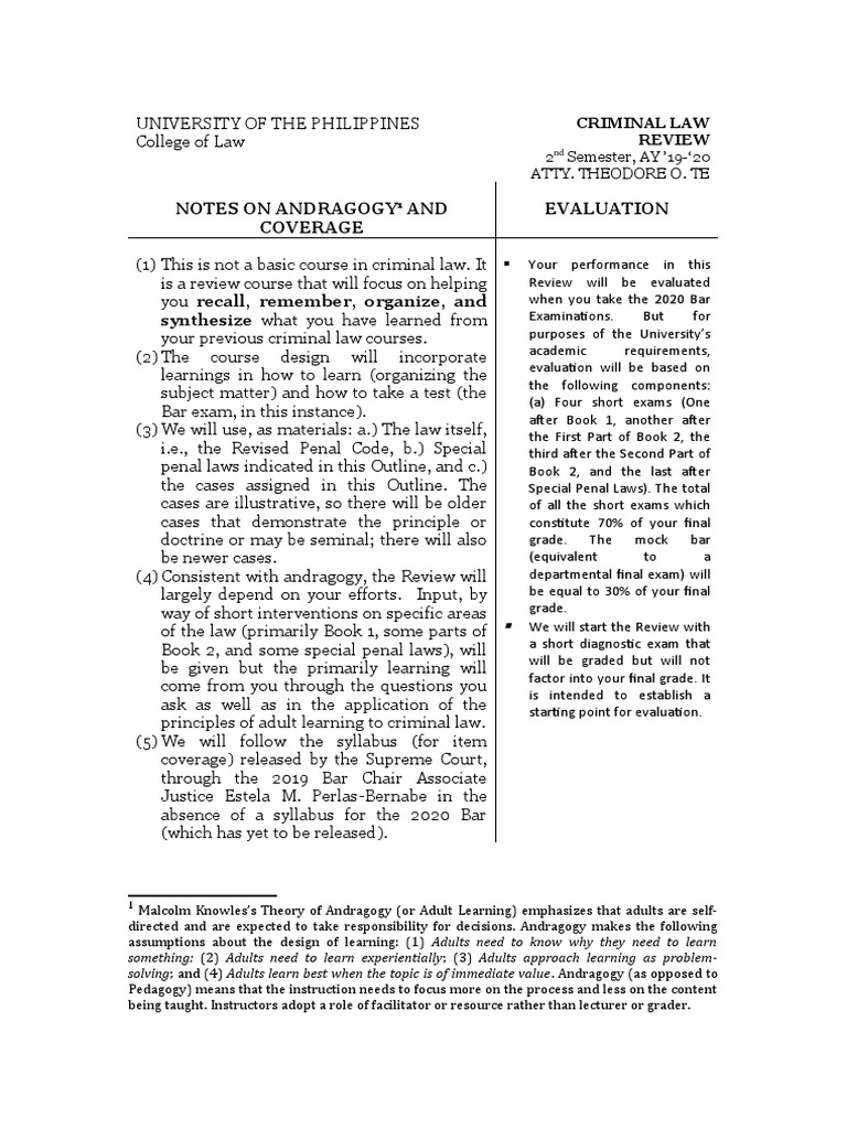 Criminal Law Review 2020 Part 2 Syllabus Pdf Forgery Treason