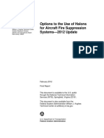 Options To The Use of Halons For Aircraft Fire Suppression 2012 Update