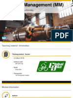 Materials Management (MM) : Curriculum: Introduction To ERP Using Global Bike