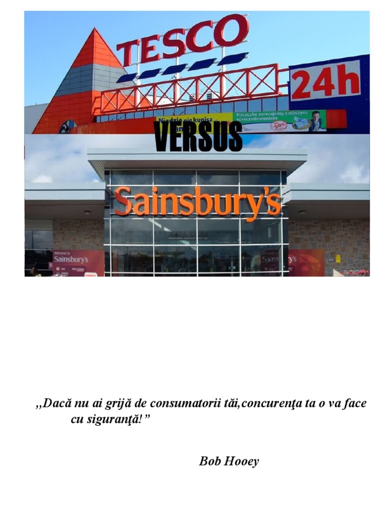 Tesco Versus Sainsburys PPT 10 PDF