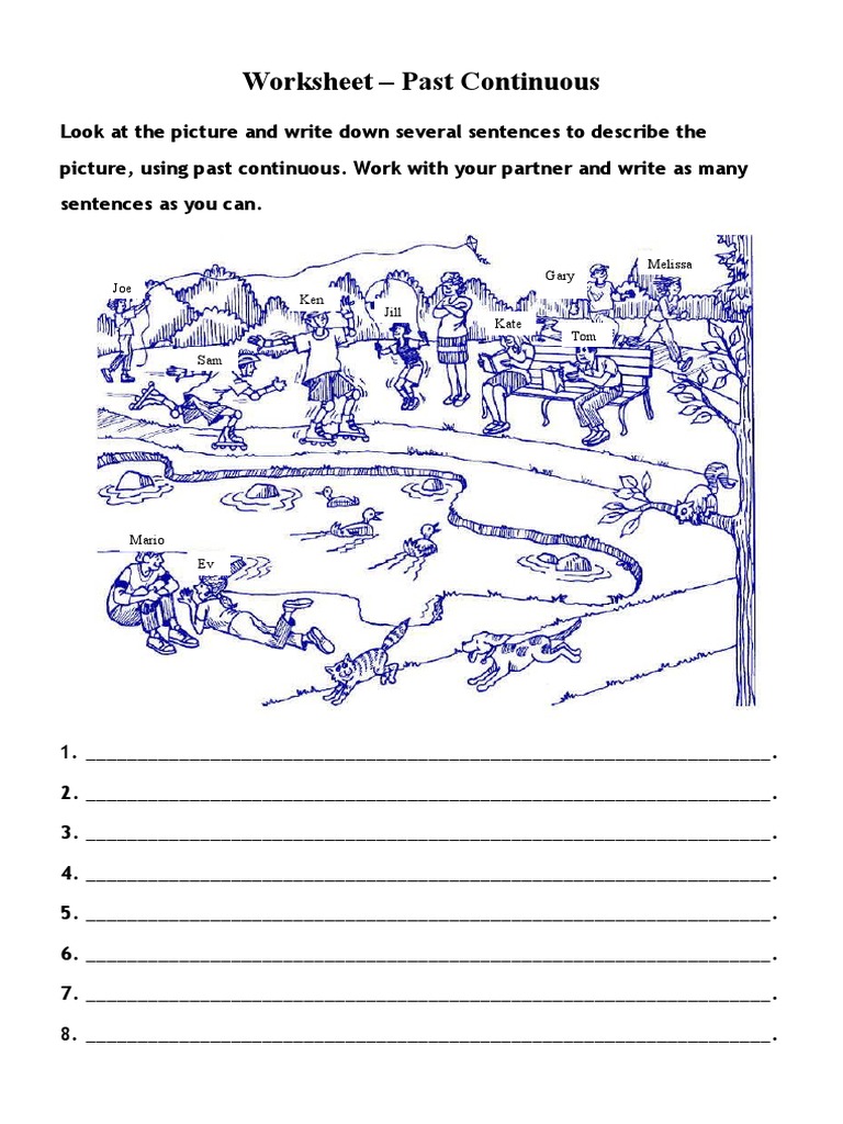 Past Continuous Tense Worksheet | PDF