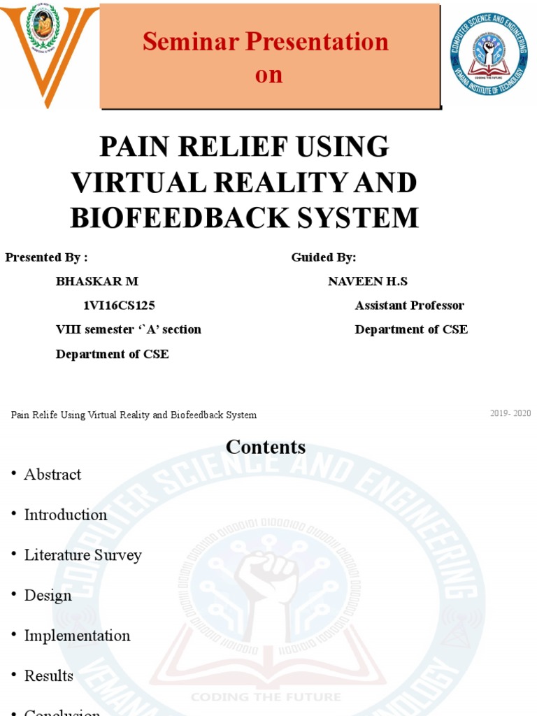Vtech Se PDF Virtual Reality Pain Management