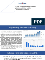 Reliance Naval and Engineering Limited: Shipbuilding and Heavy Industry (Emphasis On Defence)