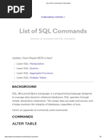 List of SQL Commands - Codecademy