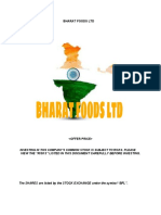 Bharat Foods LTD: View The "Risks" Listed in This Document Carefully Before Investing