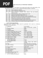 Specification of 33-.63 KV 1.67MVA Transformer