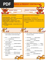 Present Simple Vs Present Continuous