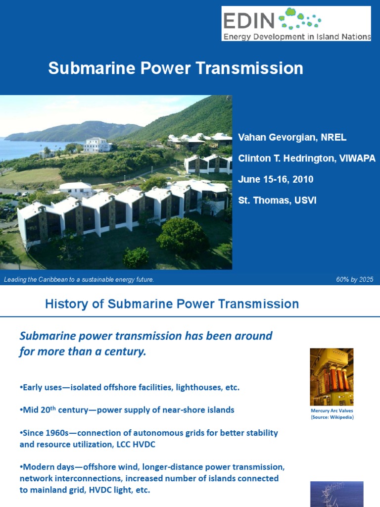 Usvi Submarine Power Transmission 061510 | PDF | High Voltage Direct ...