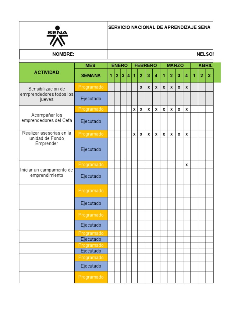 Diagrama de Gantt Nelson Roa GEA 1826466 | PDF | Violencia