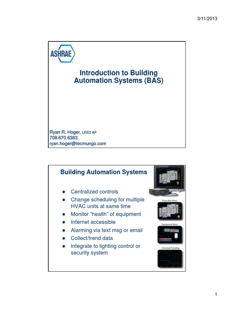 Introduction To Building Automation Systems (BAS) | PDF | Building ...