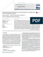 Uncertainty-Based Prioritization of Road Safety Projects