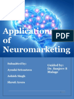 Applications of Neuromarketing: Submitted By: Ayushi Srivastava Ashish Singh Shruti Arora