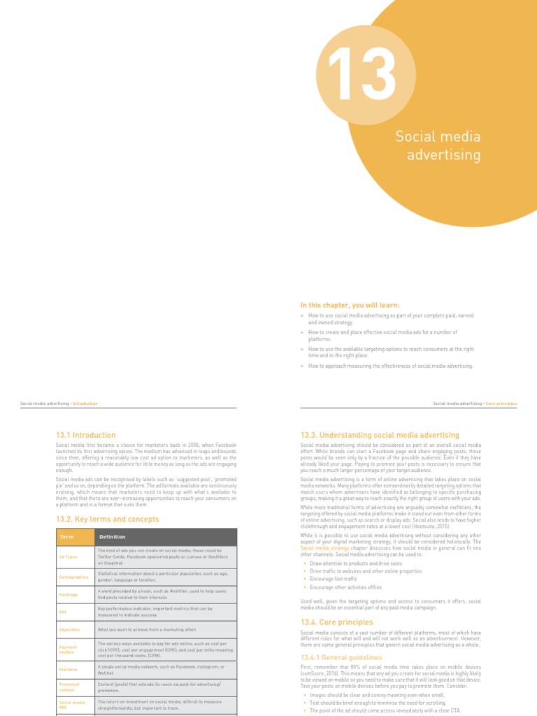 Emarketing Chapter 13 Social Advertising | PDF | Social Media Marketing ...
