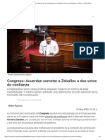 Congreso_ Plantean doble voto de confianza para el gabinete de Vicente Zeballos _ Política - La República