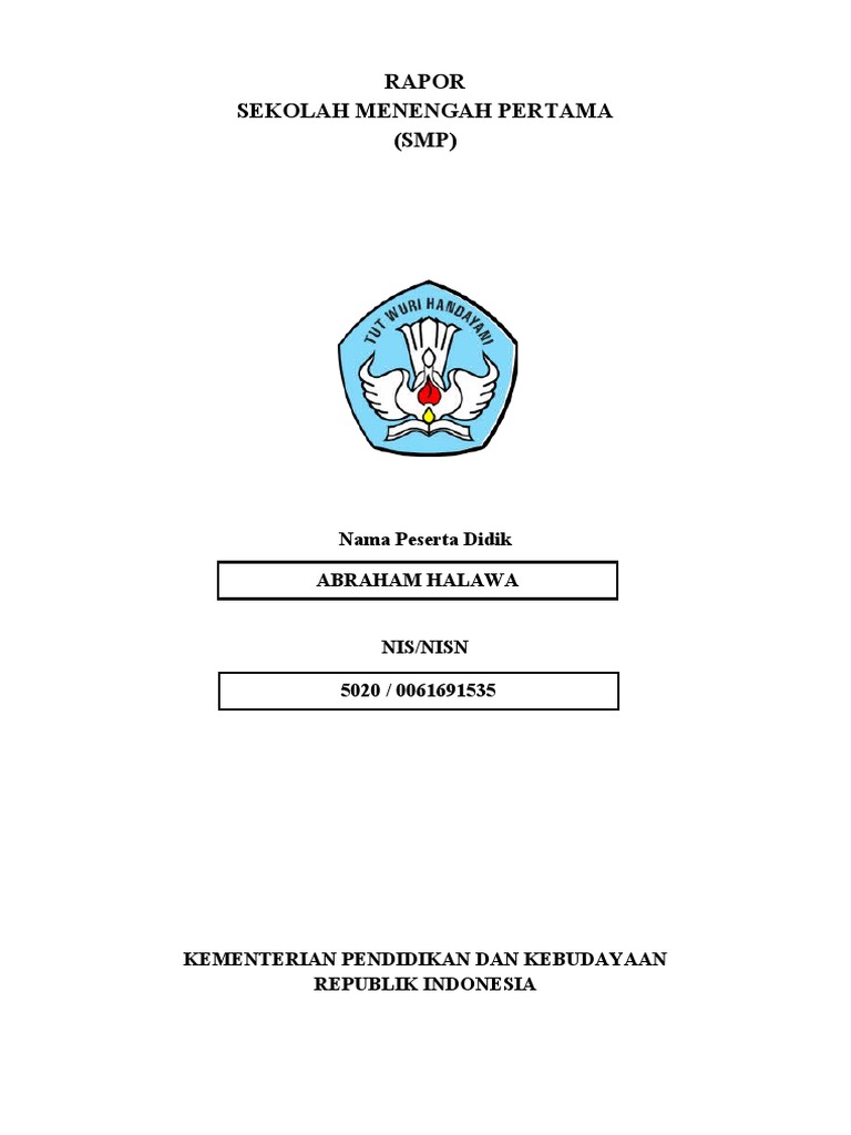 Contoh Rapor SMP Kurikulum Merdeka | PDF