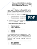 AVALIAÇÃO DE CIÊNCIAS 3º ANO Final