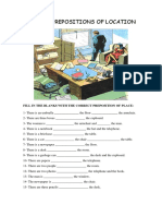 Unit 7 - Prepositions of Location: Fill in The Blanks With The Correct Preposition of Place