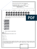 Avaliação Matemática Escola Fundamental 1o Trimestre