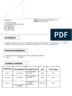 CV SUMMARY FOR SHRAVAN KUMAR