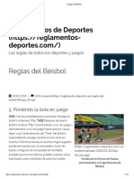 Béisbol - La Bola en Juego