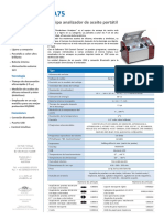 Hojas de Datos BA75 Analizador de Aceite DHV1243