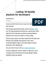 Developers Playlist in Spotify