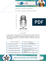 Learning Activity 2 I Actividad de Aprendizaje 2 Evidence: Memorable Moments I Evidencia: Momentos Memorables