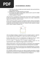 lista de exercícios de física 