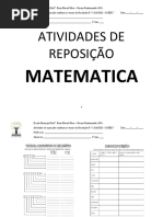 Atividade Reforço Matematica