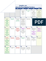 Setembro 2021: Calendário litúrgico e santos do mês