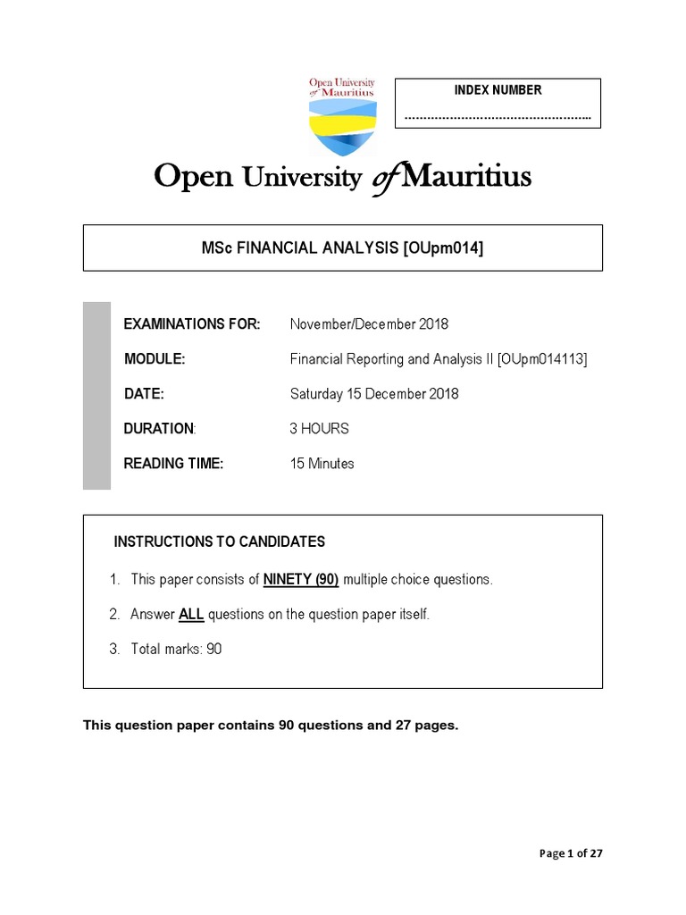 Financial Reporting and Analysis II | PDF | Cash Flow Statement ...