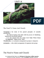 Taxonomy and Classification