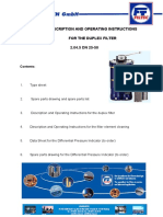 Description and Operating Instructions For The Duplex Filter 2.04.5 DN 25-50